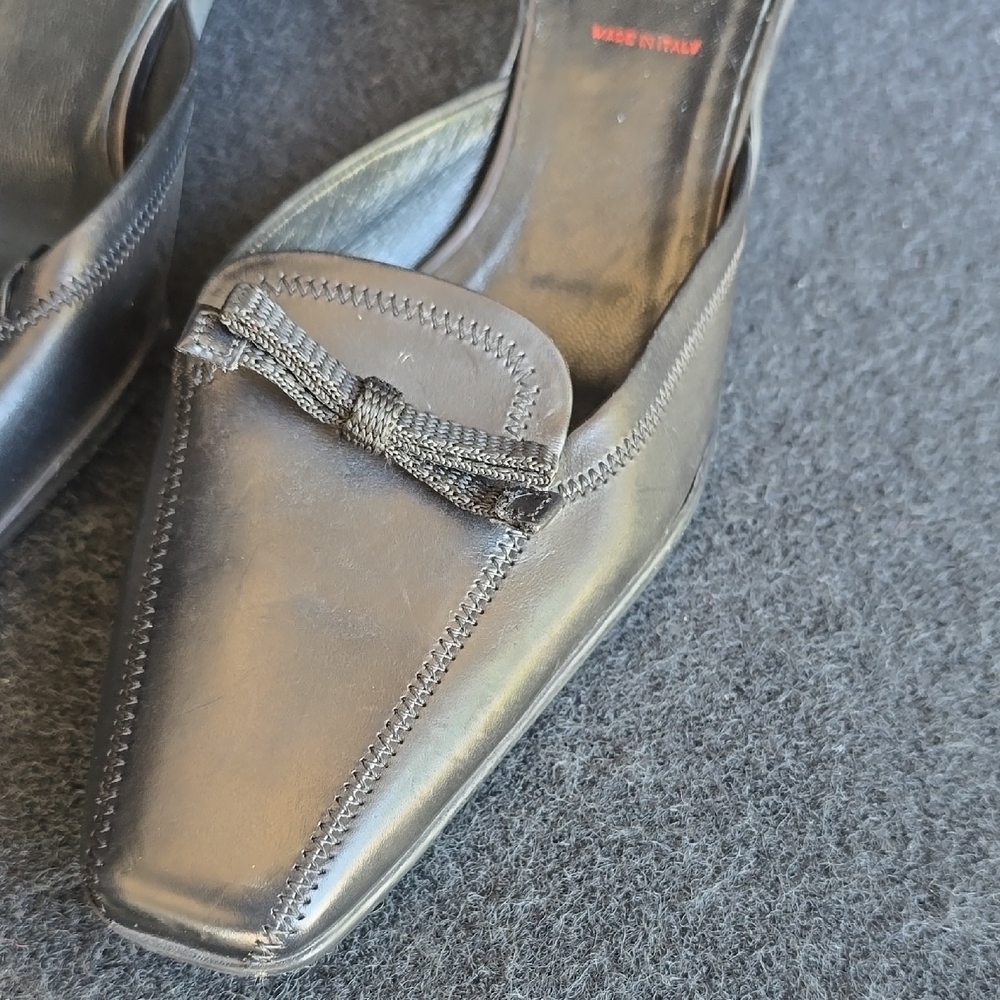 Prada Women's Black Leather Mules 7.5 - Picture 5 of 10